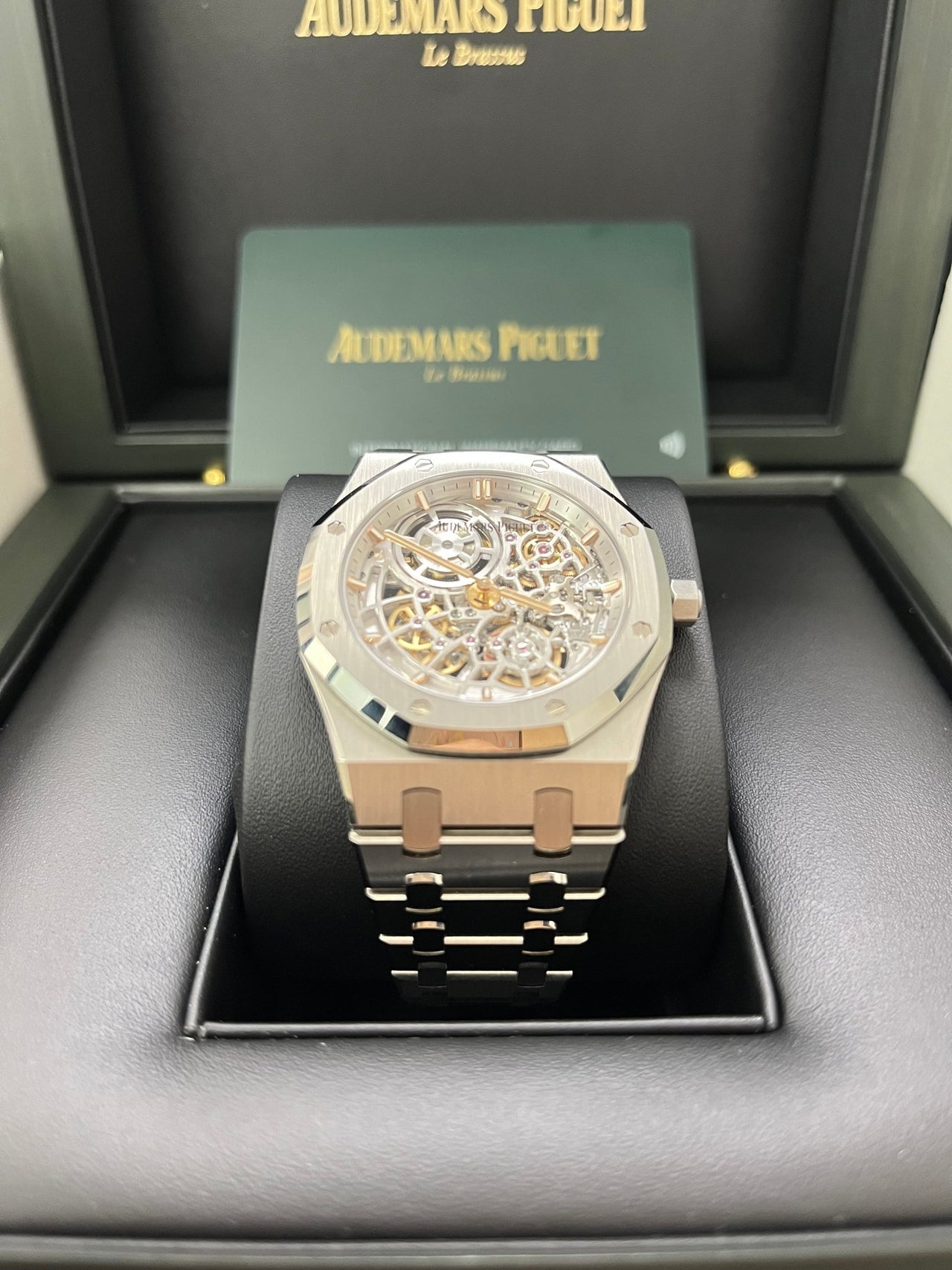 Audemars Piguet Royal Oak Jumbo "Jumbo" Extra - Thin Squelette "50TH ANNIVERSARY" Ref. 16204ST.OO.1240ST.01 - WatchesOff5th