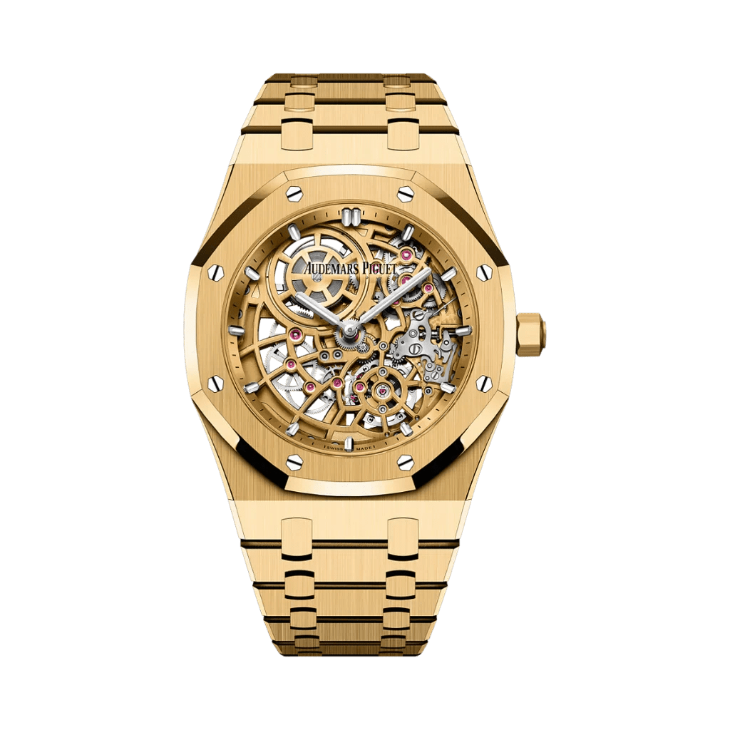 Audemars Piguet Royal Oak Jumbo Openworked Yellow Gold 16204BA - WatchesOff5thWatch