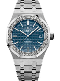 Thumbnail for Audemars Piguet Royal Oak Lady Diamond Bezel Blue Dial 37mm 15451ST.ZZ.1256ST.03 - WatchesOff5th