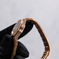 Thumbnail for Audemars Piguet Royal Oak Mini Quartz 23mm 18K Pink Gold Black Onyx Diamond Dial Fixed Bezel (Ref 67630OR.OO.1312OR.01-B) - WatchesOff5thWatch