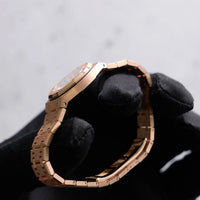 Thumbnail for Audemars Piguet Royal Oak Mini Quartz 23mm 18K Pink Gold Black Onyx Diamond Dial Fixed Bezel (Ref 67630OR.OO.1312OR.01-B) - WatchesOff5thWatch