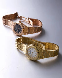Thumbnail for Audemars Piguet Royal Oak Mini Quartz 23mm 18K Pink Gold Black Onyx Diamond Dial Fixed Bezel (Ref 67630OR.OO.1312OR.01-B) - WatchesOff5thWatch