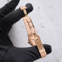 Thumbnail for Audemars Piguet Royal Oak Mini Quartz 23mm 18K Pink Gold Black Onyx Diamond Dial Fixed Bezel (Ref 67630OR.OO.1312OR.01-B) - WatchesOff5thWatch