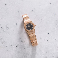 Thumbnail for Audemars Piguet Royal Oak Mini Quartz 23mm 18K Pink Gold Black Onyx Diamond Dial Fixed Bezel (Ref 67630OR.OO.1312OR.01-B) - WatchesOff5thWatch
