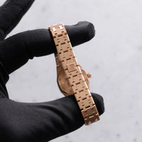 Thumbnail for Audemars Piguet Royal Oak Mini Quartz 23mm 18K Pink Gold Black Onyx Diamond Dial Fixed Bezel (Ref 67630OR.OO.1312OR.01-B) - WatchesOff5thWatch
