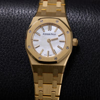 Thumbnail for Audemars Piguet Royal Oak Mini Quartz 23mm 18K Yellow Gold White Mother of Pearl Dial (Ref 67630BA.OO.1312BA.03) - WatchesOff5thWatch