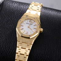 Thumbnail for Audemars Piguet Royal Oak Mini Quartz 23mm 18K Yellow Gold White Mother of Pearl Dial (Ref 67630BA.OO.1312BA.03) - WatchesOff5thWatch