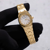Thumbnail for Audemars Piguet Royal Oak Mini Quartz 23mm 18K Yellow Gold White Mother of Pearl Dial (Ref 67630BA.OO.1312BA.03) - WatchesOff5thWatch
