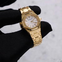 Thumbnail for Audemars Piguet Royal Oak Mini Quartz 23mm 18K Yellow Gold White Mother of Pearl Dial (Ref 67630BA.OO.1312BA.03) - WatchesOff5thWatch