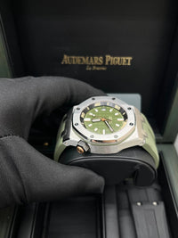Thumbnail for Audemars Piguet Royal Oak Offshore Diver 42mm Stainless Steel Khaki Green Dial Fixed Bezel (Ref 15720ST.OO.A052CA.01) - WatchesOff5thWatch