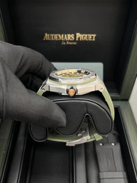 Thumbnail for Audemars Piguet Royal Oak Offshore Diver 42mm Stainless Steel Khaki Green Dial Fixed Bezel (Ref 15720ST.OO.A052CA.01) - WatchesOff5thWatch