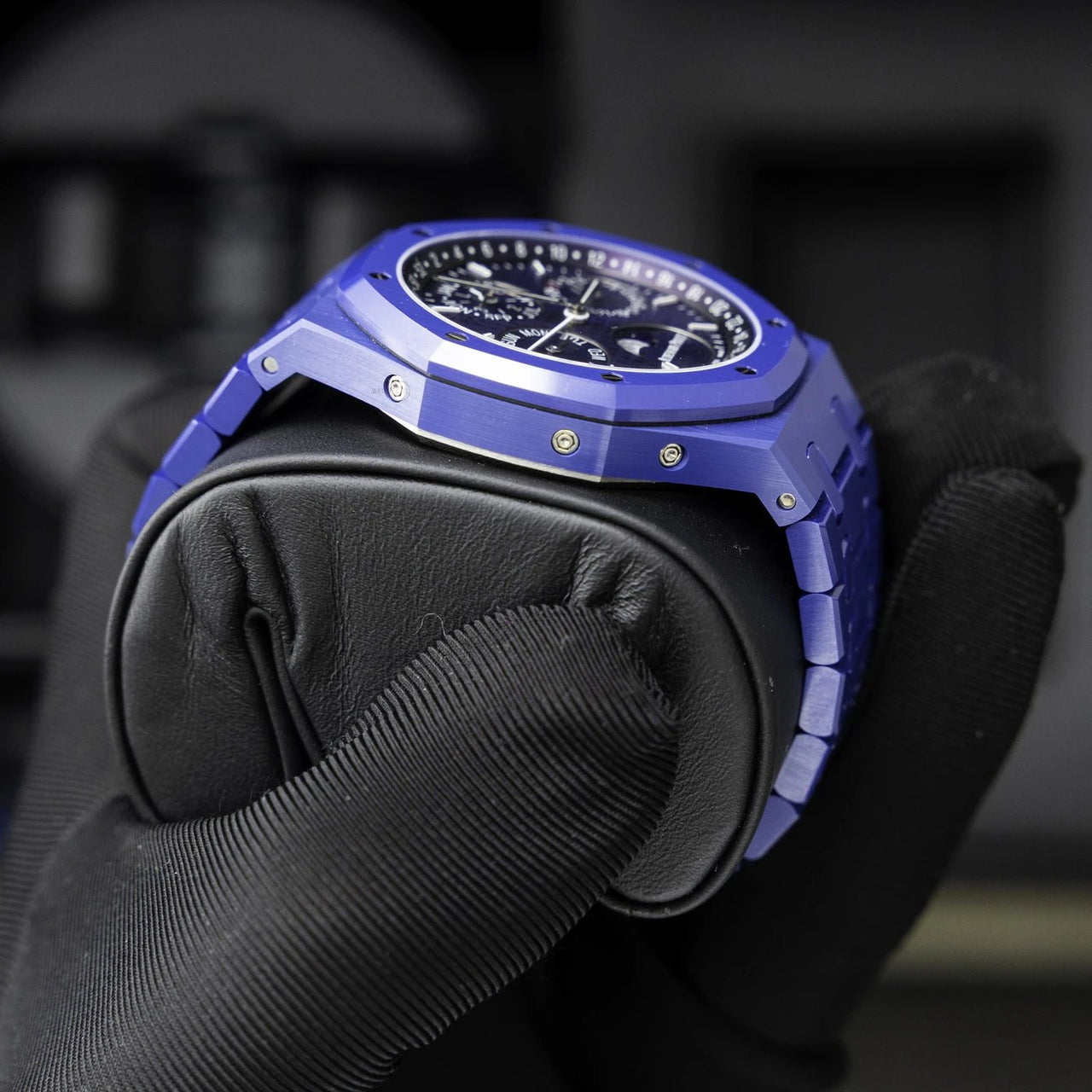 Audemars Piguet Royal Oak Perpetual Calendar Blue Ceramic Ref. 26579CS.OO.1225CS.01 - WatchesOff5thWatch