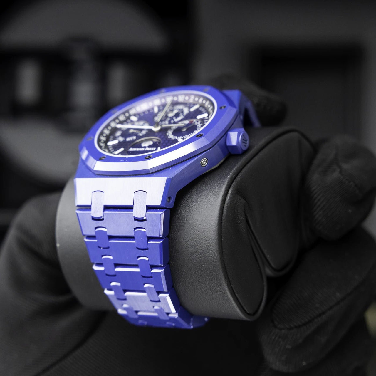 Audemars Piguet Royal Oak Perpetual Calendar Blue Ceramic Ref. 26579CS.OO.1225CS.01 - WatchesOff5thWatch