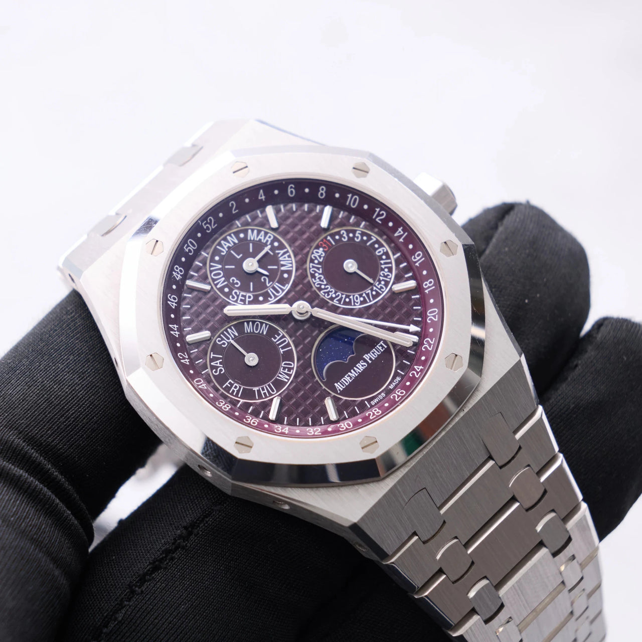 Audemars Piguet Royal Oak Perpetual Calendar SPECIAL EDITION 41mm Royal Oak Burgundy Dial 26574BC.OO.1220BC.01 - WatchesOff5thWatch