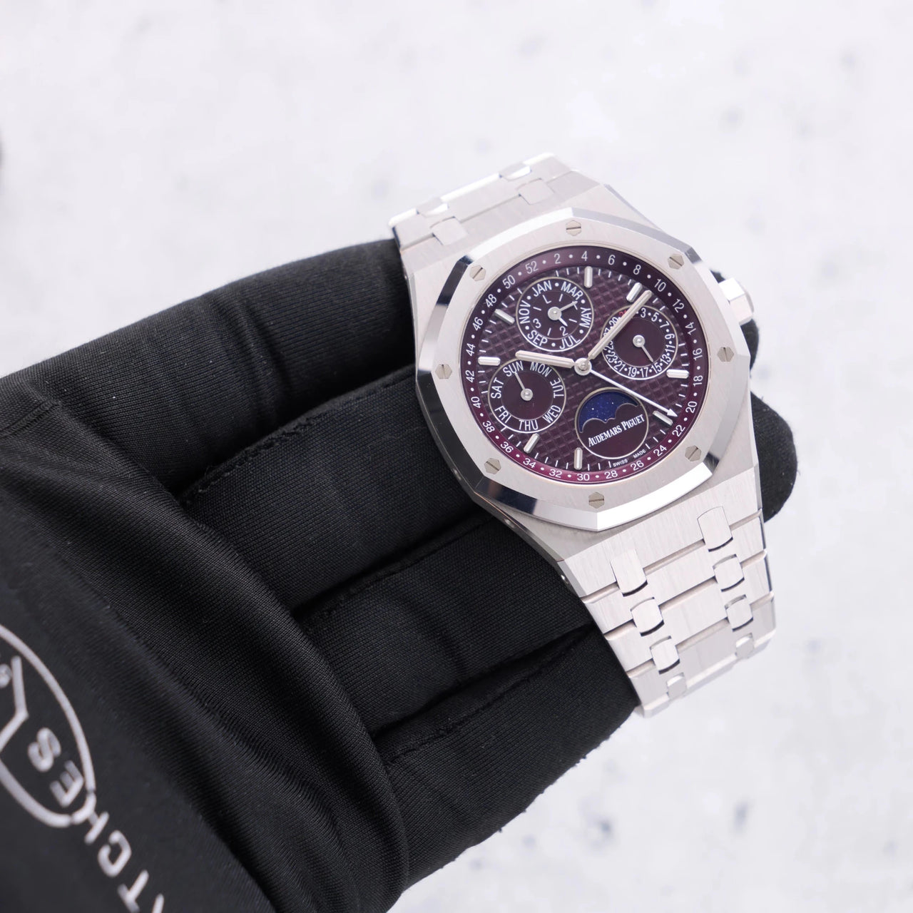 Audemars Piguet Royal Oak Perpetual Calendar SPECIAL EDITION 41mm Royal Oak Burgundy Dial 26574BC.OO.1220BC.01 - WatchesOff5thWatch