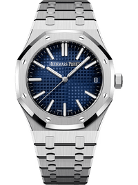 Thumbnail for Audemars Piguet Royal Oak Selfwinding 41mm 18K White Gold Smoked Blue Dial Fixed Bezel (Ref 15510BC.OO.1320BC.04) - WatchesOff5thWatch