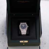 Thumbnail for Audemars Piguet Royal Oak Selfwinding 41mm 18K White Gold Smoked Blue Dial Fixed Bezel (Ref 15510BC.OO.1320BC.04) - WatchesOff5thWatch