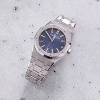 Thumbnail for Audemars Piguet Royal Oak Selfwinding 41mm 18K White Gold Smoked Blue Dial Fixed Bezel (Ref 15510BC.OO.1320BC.04) - WatchesOff5thWatch