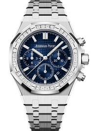 Thumbnail for Audemars Piguet Royal Oak Selfwinding Chronograph 38mm 18K White Gold Diamond Bezel Smoked Blue Dial (Ref 26715BC.ZZ.1356BC.01) - WatchesOff5thWatch