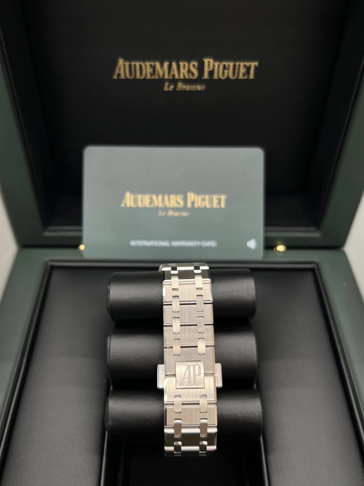 Audemars Piguet Royal Oak Selfwinding Chronograph 38mm 18K White Gold Diamond Bezel Smoked Blue Dial (Ref 26715BC.ZZ.1356BC.01) - WatchesOff5thWatch