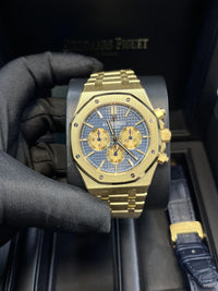 Thumbnail for Audemars Piguet Royal Oak Selfwinding Chronograph 41mm/ 18k Yellow Gold/ Blue Dial/ Yellow Sub - Dials (Ref  26331BA.OO.1220BA.01) - WatchesOff5thWatch