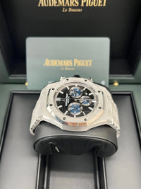 Thumbnail for Audemars Piguet Royal Oak Selfwinding Chronograph 41mm Frosted 18K White Gold Black Dial Fixed Bezel (Ref 26331BC.GG.1224BC.03) - WatchesOff5thWatch