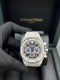 Thumbnail for Audemars Piguet Royal Oak Selfwinding Chronograph 41mm Frosted 18K White Gold Black Dial Fixed Bezel (Ref 26331BC.GG.1224BC.03) - WatchesOff5thWatch