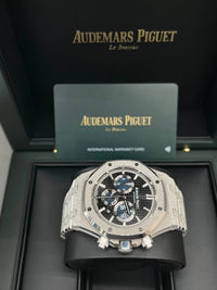 Thumbnail for Audemars Piguet Royal Oak Selfwinding Chronograph 41mm Frosted 18K White Gold Black Dial Fixed Bezel (Ref 26331BC.GG.1224BC.03) - WatchesOff5thWatch