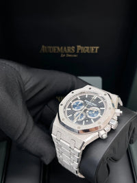 Thumbnail for Audemars Piguet Royal Oak Selfwinding Chronograph 41mm Frosted 18K White Gold Black Dial Fixed Bezel (Ref 26331BC.GG.1224BC.03) - WatchesOff5thWatch
