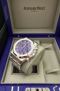 Thumbnail for Audemars Piguet Royal Oak Selfwinding Chronograph Domaine de Murtoli 41mm 18K White Gold Purple Dial Fixed Bezel (Ref 26240BC.OO.1320BC.01) - WatchesOff5thWatch