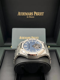 Thumbnail for Audemars Piguet Royal Oak Selfwinding Flying Tourbillon 41mm Titanium Smoked Blue Dial Fixed Bezel (Ref 26730TI.OO.1320TI.02) - WatchesOff5thWatch