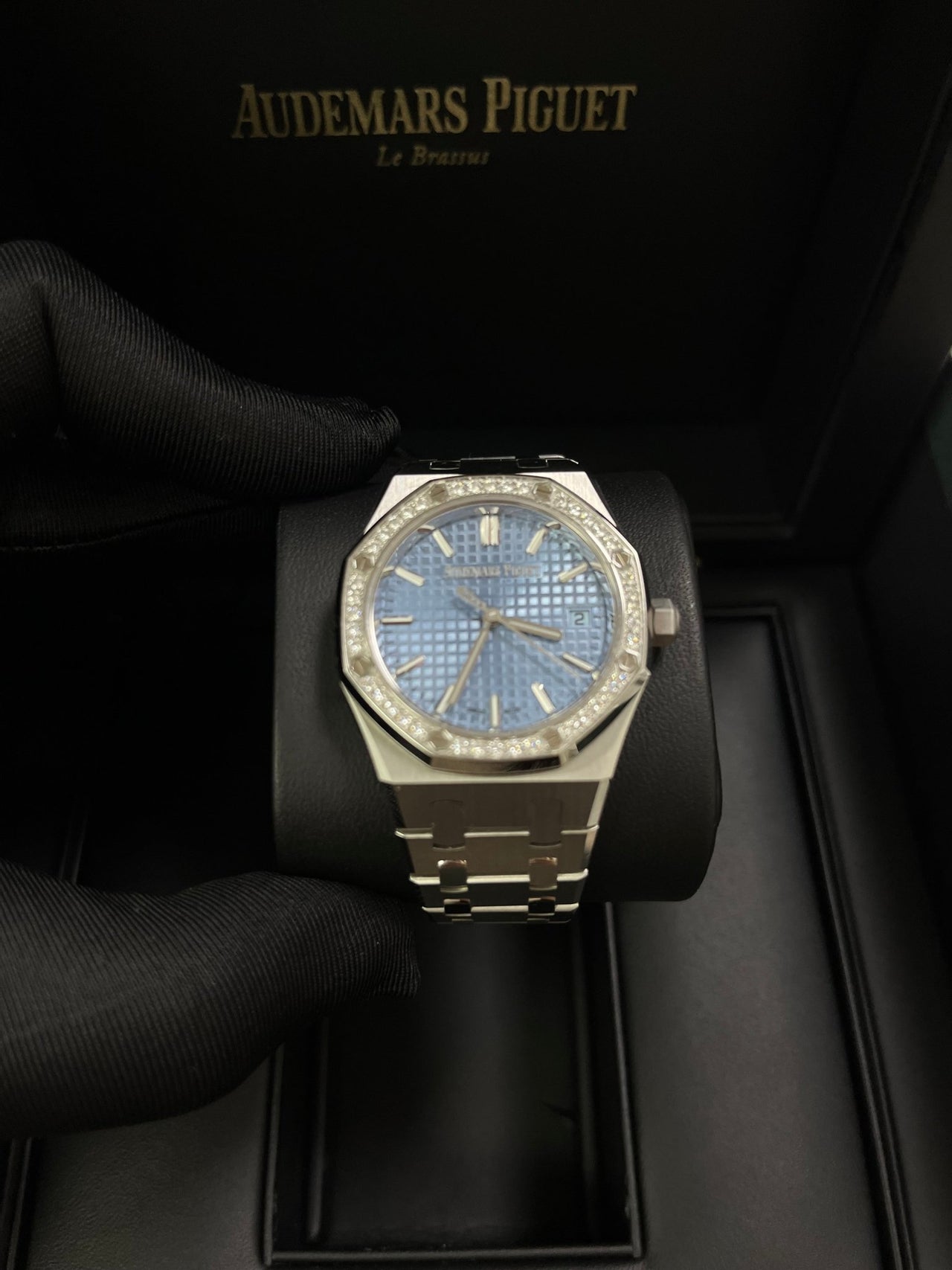 Audemars Piguet Royal Oak Selfwinding Ice Blue Dial 77451ST.ZZ.1361ST.03 - WatchesOff5th