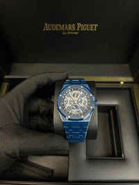 Thumbnail for Audemars Piguet Royal Oak Selfwinding Perpetual Calendar 41mm Bleu Nuit Ceramic Blue Dial Fixed Bezel (Ref 26674CD.OO.1225CD.01) - WatchesOff5thWatch