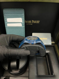 Thumbnail for Audemars Piguet Royal Oak Selfwinding Perpetual Calendar 41mm Bleu Nuit Ceramic Blue Dial Fixed Bezel (Ref 26674CD.OO.1225CD.01) - WatchesOff5thWatch