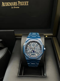 Thumbnail for Audemars Piguet Royal Oak Selfwinding Perpetual Calendar 41mm Bleu Nuit Ceramic Blue Dial Fixed Bezel (Ref 26674CD.OO.1225CD.01) - WatchesOff5thWatch