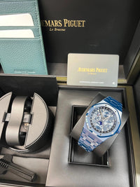 Thumbnail for Audemars Piguet Royal Oak Selfwinding Perpetual Calendar 41mm Bleu Nuit Ceramic Blue Dial Fixed Bezel (Ref 26674CD.OO.1225CD.01) - WatchesOff5thWatch