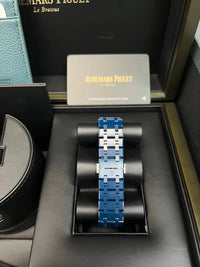 Thumbnail for Audemars Piguet Royal Oak Selfwinding Perpetual Calendar 41mm Bleu Nuit Ceramic Blue Dial Fixed Bezel (Ref 26674CD.OO.1225CD.01) - WatchesOff5thWatch