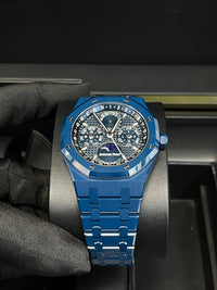 Thumbnail for Audemars Piguet Royal Oak Selfwinding Perpetual Calendar 41mm Bleu Nuit Ceramic Blue Dial Fixed Bezel (Ref 26674CD.OO.1225CD.01) - WatchesOff5thWatch