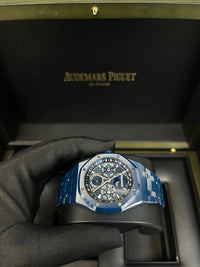 Thumbnail for Audemars Piguet Royal Oak Selfwinding Perpetual Calendar 41mm Bleu Nuit Ceramic Blue Dial Fixed Bezel (Ref 26674CD.OO.1225CD.01) - WatchesOff5thWatch