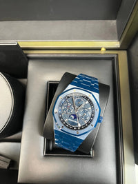 Thumbnail for Audemars Piguet Royal Oak Selfwinding Perpetual Calendar 41mm Bleu Nuit Ceramic Blue Dial Fixed Bezel (Ref 26674CD.OO.1225CD.01) - WatchesOff5thWatch