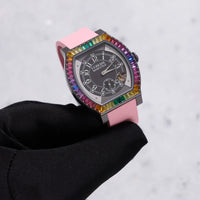 Thumbnail for F.P. Journe Elegante Gino's Dream 48mm black titanium rainbow ceramic glass bezel - dial in hand