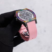Thumbnail for F.P. Journe Elegante Gino's Dream 48mm black titanium rainbow ceramic glass bezel - folding clasp