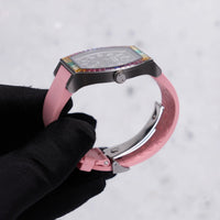 Thumbnail for F.P. Journe Élégante Gino's Dream 48mm Titalyt Titanium Black Dial Rainbow Baguette Bezel (Ref ELHT) - WatchesOff5thWatch