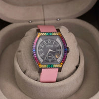 Thumbnail for F.P. Journe Élégante Gino's Dream 48mm Titalyt Titanium Black Dial Rainbow Baguette Bezel (Ref ELHT) - WatchesOff5thWatch