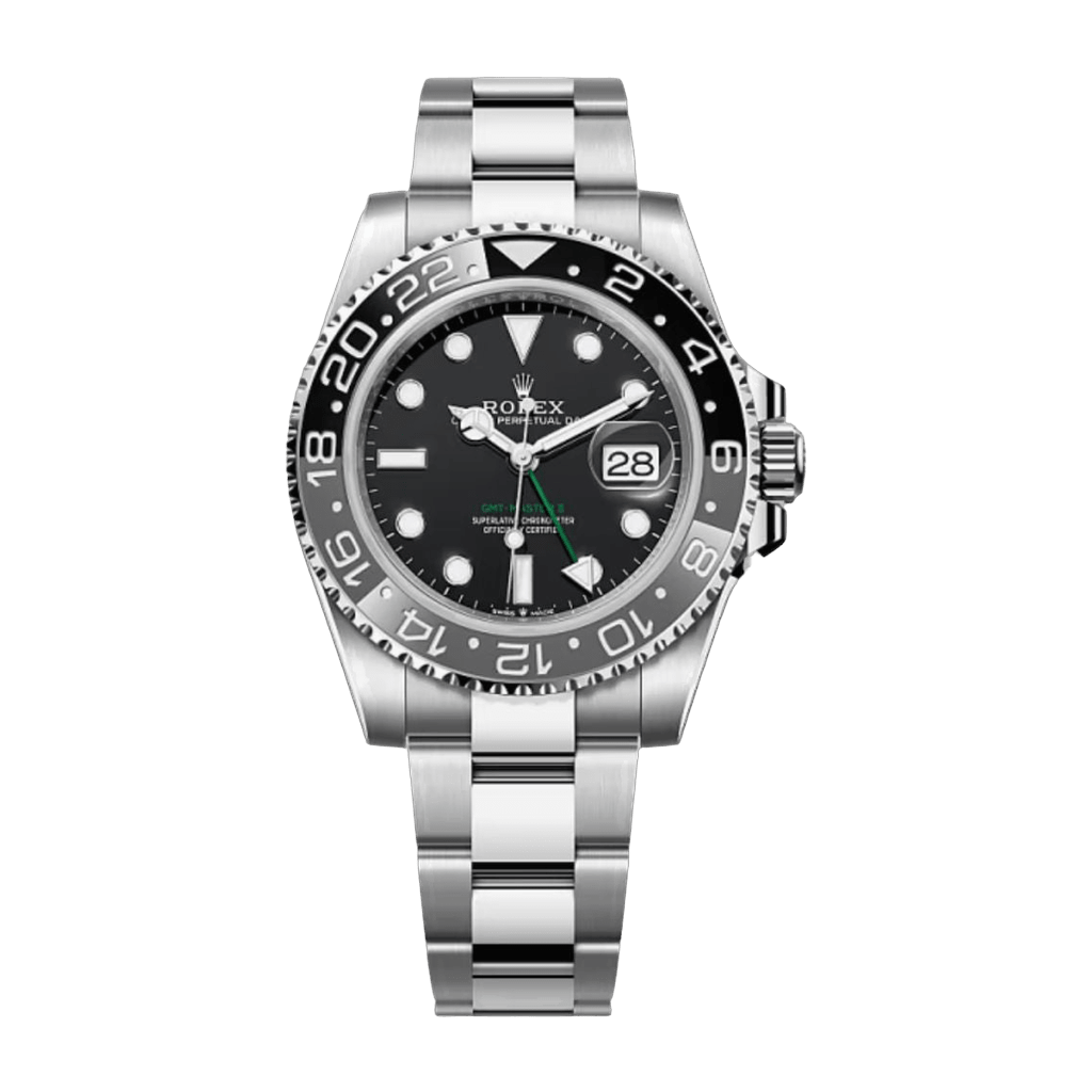GMT-Master II Black Grey Bezel Oyster Bracelet "Bruce Wayne" 126710GRNR - WatchesOff5thWatch