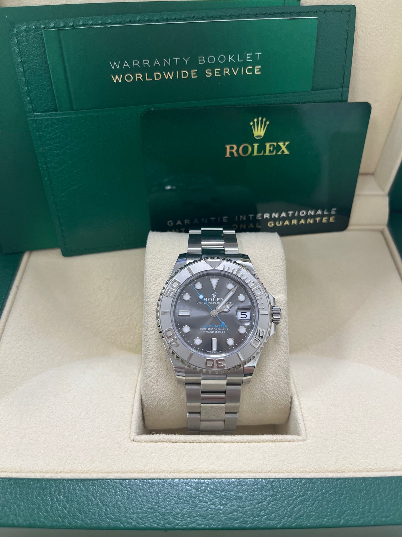 Rolex Yacht-Master 37 37mm Rhodium Dial 268622 Steel with Platinum Bezel