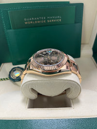 Thumbnail for Rolex Sky-Dweller Rose Gold Sky-Dweller Chocolate Sunray Arabic Dial (Reference # 326935)