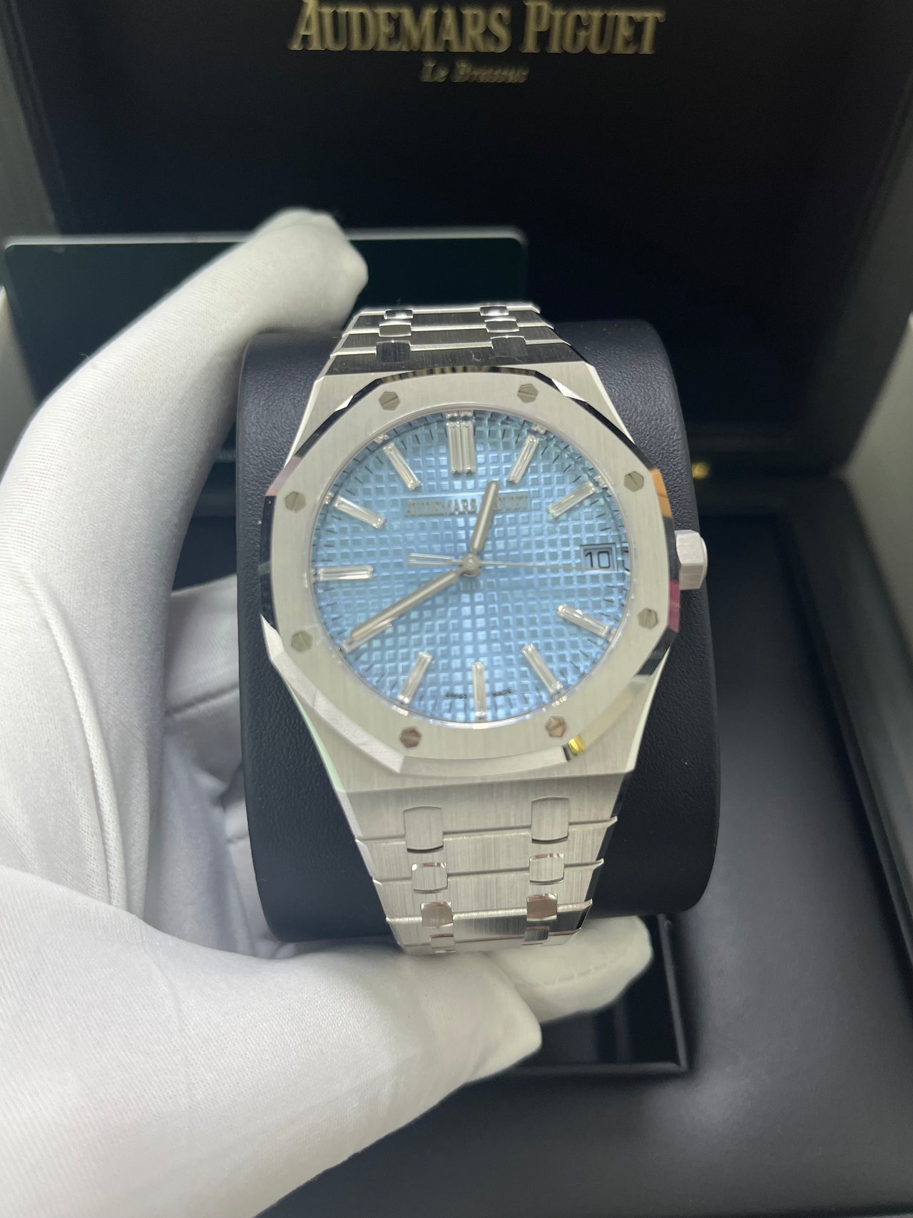 Audemars Piguet Royal Oak Limited Edition of 100 Ice Blue Baguette Dial 15510BC.OO.1320BC.01