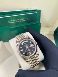 Thumbnail for Rolex Day-Date 40 Fluted Bezel - Eisenkiesel Diamond Dial - President Bracelet 228235