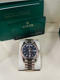 Thumbnail for Rolex Day-Date 40 Fluted Bezel - Eisenkiesel Diamond Dial - President Bracelet 228235